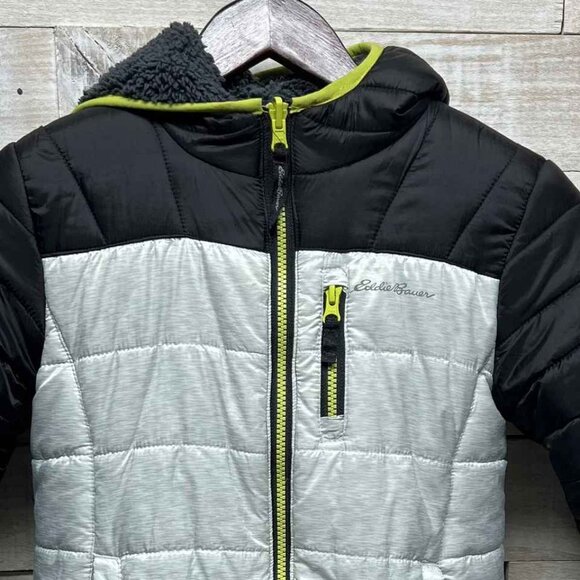 GENUINE Eddie Bauer Kids Boys Youth Reversible Ski Jacket Size S 7/8 - Picture 5 of 6